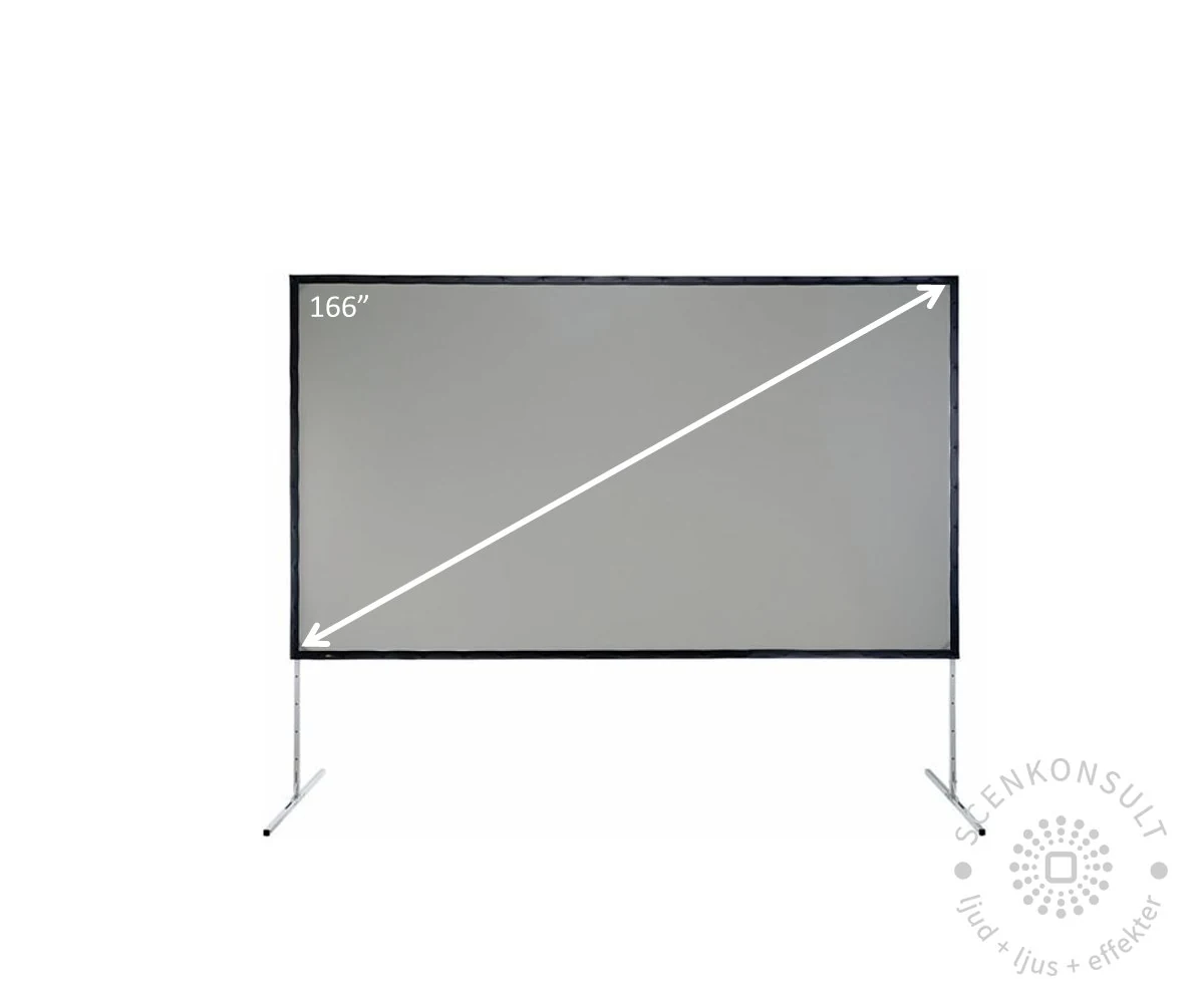 166" Projektorduk Frontview