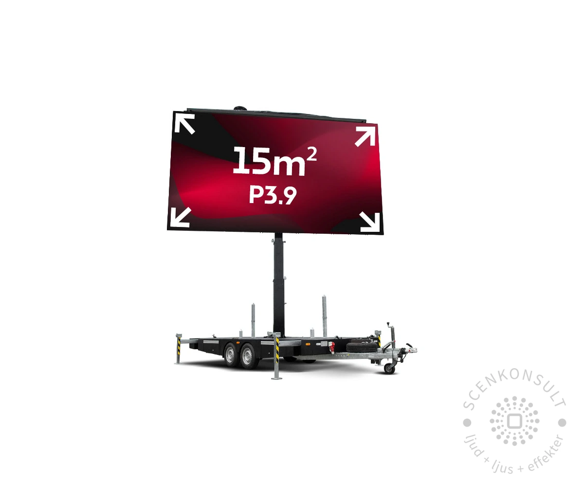 Mobil LED-skärm 15 m² (trailer)