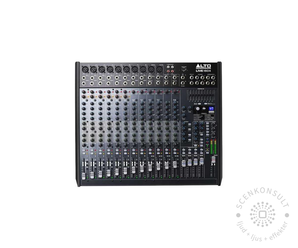 Analogt mixerbord, 12+4 kanaler