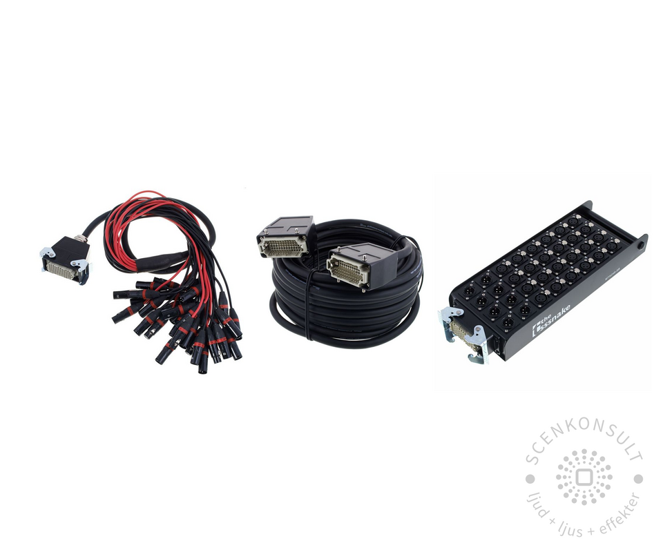 XLR Multikabel 15 m, 24+8 kan.