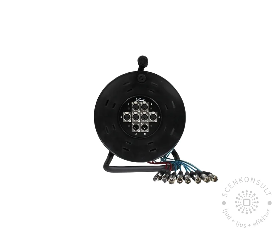 XLR Multikabel 25 m, 8 kanaler