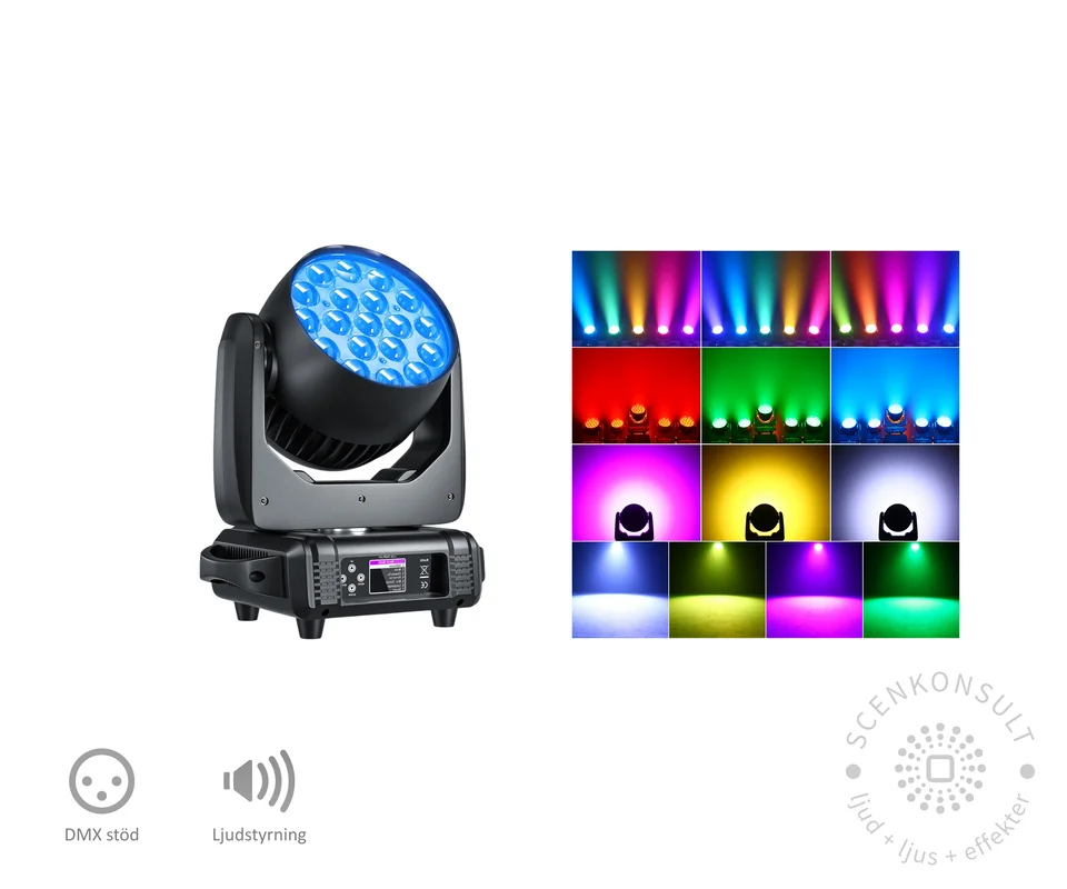Moving Head Wash (19×15W RGBW)