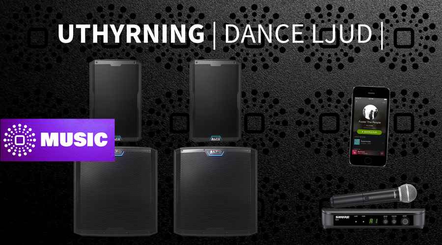 Hyra musikljud och dansljud